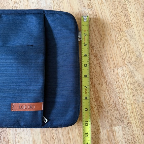 Lacdo padded laptop sleeve case 13-14” Navy Blue - Picture 9 of 9